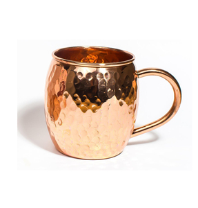 Moscow Mule Mug 100% Cuivre Massif Pur 16 Oz Sans Doublure Sans Nickel Intérieur Fabriqué À La Main Conception Martelée - Product Image 1