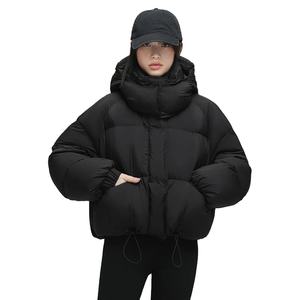 Chaqueta cálida con capucha para mujer, Parka de ocio con cuello levantado, novedad de invierno 2024, abrigo grande de plumón para mujer - Product Image 1