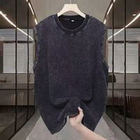Débardeur en coton sans manches pour homme, style vintage délavé, personnalisable avec logo, OEM ODM, vente en gros, directement de l'usine