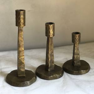 Hmmered – ensemble de 3 bougeoirs en Aluminium, nouveau, rustique, laiton, Table Antique, décoration de fête de noël - Product Image 1