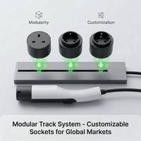 Chargeur EV portable 3,5 kW V2L 16A 240V pour voiture électrique, chargeur d'urgence EV, Type 2 Type 1 GBT, contrôle par application, prise universelle