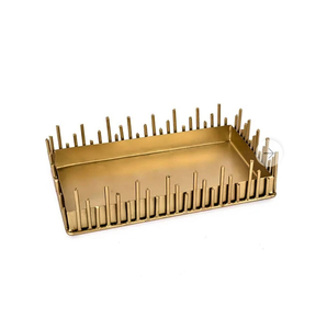 Unique Design Shape Modern Eco-Friendly Handmade Tabletop Decorative Metal Tray for <b>Serving</b> Food in Hotel Home & Restaurant - Product Image 1
