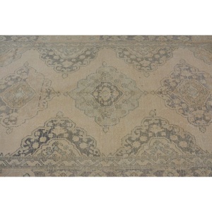 Tapis turc vintage 4,8 x 12,7 pieds, tapis de couloir, tapis rayé gris - Product Image 5