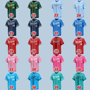 Camiseta de béisbol con diseño de equipo de béisbol y softbol negro totalmente personalizada, camiseta de béisbol, camiseta lisa, uniforme de equipo, camiseta con botones sólidos - Product Image 4