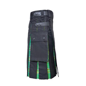 Kilt hybride grande taille en tartan pour hommes, logo personnalisé, couleurs, matériel personnalisé, haute qualité, prix de gros OEM/ODM - Product Image 1