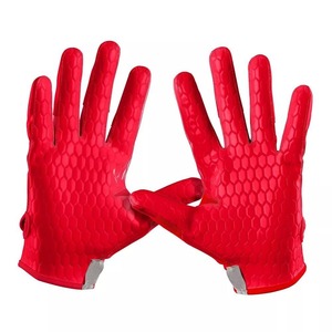 Haute qualité hommes adultes jeunes Football américain récepteur gants Super collant poignée cuir main gants de protection - Product Image 5