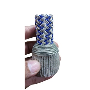 Logotipo de nudos de espada de alambre de lingotes WOK de alta calidad personalizable, correa de cuero con acabado recubierto de varios tamaños para cordones de prendas - Product Image 1