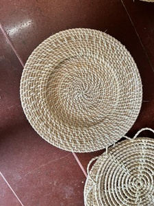 Natural Rattan Woven Coasters Handmade <b>Round</b> Table Decor For Coffee And Tea Cups - Product Image 5