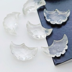 Pierre précieuse en cristal de quartz naturel, forme d'aigle facetté, pierre précieuse sculptée à la main, perles de pierre précieuse en forme d'aigle, pierres précieuses fantaisie en vrac pour - Product Image 1