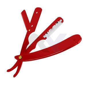 Professional Straight <b>Razor</b> for <b>Men</b>, Barber Straight Edge <b>Razor</b> Safety Straight Edge Safety Shave <b>Razor</b> Red Salons - Product Image 4