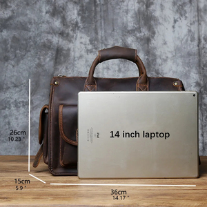 Sac de voyage de week-end en cuir véritable pleine fleur avec compartiment à chaussures sacs de sport pour vêtements sacs de voyage pour hommes femmes - Product Image 3