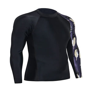 Vêtements de sport anti-éruptions cutanées à manches longues pour hommes, chemise de compression personnalisée sublimée, technologie de sublimation complète, vente en gros, prix bon marché - Product Image 2