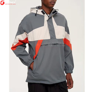 OEM Custom Canvas Thin Hooded Windbreaker Jacket for Men-Waterproof Breathable Autumn/Winter Outdoor Full-<b>Zip</b> - Product Image 3