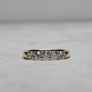 แหวนแต่งงาน3มม. ทรงกลม CZ ครึ่งนิรันดร์แหวนสีเหลืองทอง925เงินแหวนหมั้นผู้หญิงเครื่องประดับแฟชั่น CZ แหวนสั่งทำ - Product Image 1