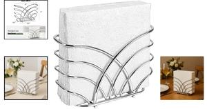 Stylish <b>Bar</b> Napkin Holder Stainless Steel Wave Design Strong Grip Compact Size Elegant Countertop Organizer - Product Image 5