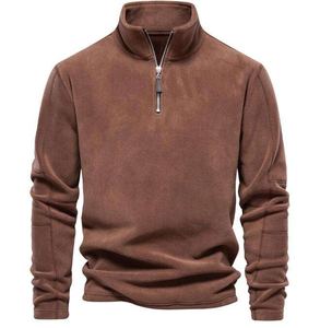 Sweat à capuche demi-zip pour hommes, fabriqué avec un tissu doux et confortable, respirant, décontracté, mode d'hiver, nouvel arrivage, vente en gros d'usine - Product Image 3
