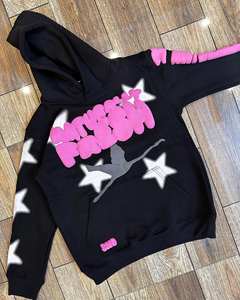 Design personnalisé de luxe de qualité 100% coton sweat à capuche surdimensionné et écologique éponge française poids lourd impression numérique crochet solide - Product Image 5