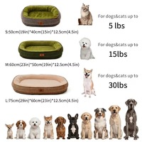 Lit Orthopédique Moderne et Classique en Velours Côtelé Rayé, Lavable et Personnalisable, avec Mousse à Mémoire de Forme, pour Chien et Chat – Chaud, Protecteur et Écologique – Offre Spéciale