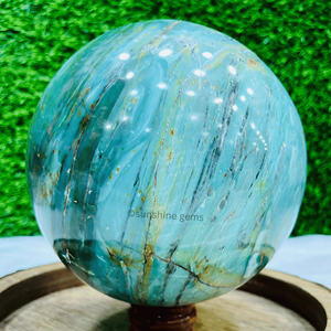 Bola de esfera de cristal de crisocola natural Feng Shui pulido y estilo de amor para meditación curativa y decoración suministro a granel - Product Image 3