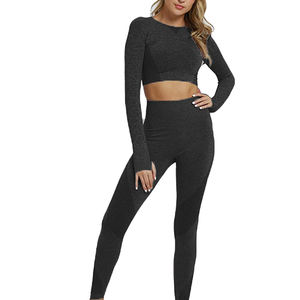 Professional Manufacture Adults Yoga <b>Set</b> Lightweight Crop <b>Top</b> <b>Legging</b> Best Design Workout Gym Fitness Plus Size Breathable - Product Image 1