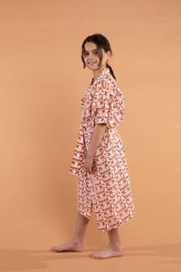 Nouvelle arrivée fait à la main bloc de coton imprimé Kimono enfants robes à carreaux motifs ensembles au meilleur prix de gros - Product Image 4