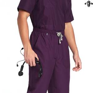 Los más vendidos, nuevo modelo, uniformes de Hospital de Color sólido para hombres, MOQ bajo, diseño de Color personalizado, trajes de Hospital para hombres - Product Image 4