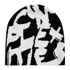 หมวกบีนนี่ลายกะโหลกผ้าขน100% ถักทันสมัยระบายอากาศได้ดีสำหรับทุกเพศแฟชั่นการเดินทางกลางแจ้งในฤดูหนาว - Product Image 6