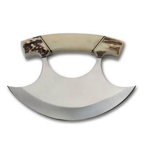 Hacha profesional de servicio OEM y ODM de alta calidad personalizada al por mayor, multifunción, mango de madera de Damasco, hacha para Pizza, Funda de cuero - Product Image 1