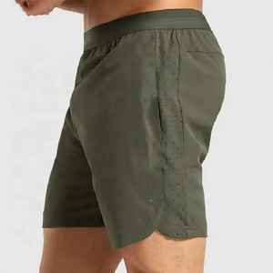 Pantalones cortos con entrepierna de 5 pulgadas para hombre, pantalones cortos de entrenamiento de gran tamaño con logotipo personalizado de Color sólido Dry Fit, pantalones cortos atléticos para hombre - Product Image 6