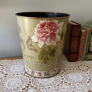Metal <b>waste</b> bin With Beautiful Digital Printing with Brass Feet. - Product Image 1