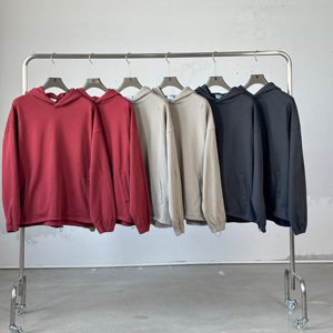 Personalizado peso pesado en blanco al por mayor de gran tamaño 420gsm Streetwear ropa Sudadera con capucha de algodón liso general de impresión de los hombres - Product Image 2