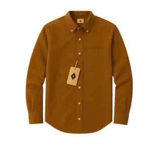 2025 recién llegados camisa Formal de satén de algodón 100% para hombre cuello vuelto manga larga un solo botón Color sólido de talla grande - Product Image 3