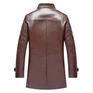 Abrigos Casuales Personalizados al por Mayor para Hombre, Abrigos de Primera Calidad con Cuello Alto, Diseño Elegante, Múltiples Bolsillos, Abrigos de Cuero Vacuno - Product Image 4