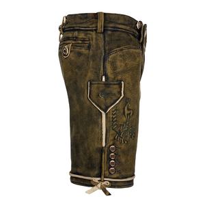 Pantalones cortos de Lederhosen bávaros personalizados de fabricación de fábrica para hombres y mujeres de talla grande patrón frontal plano bordado hecho en Pakistán - Product Image 4