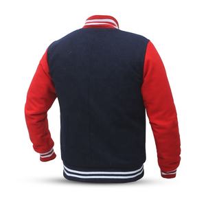 Veste universitaire en cuir véritable pour homme, tissée en laine Banu, faite à la main, style baseball, avec col montant, au meilleur prix - Product Image 2
