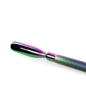 Rainbow Color Nail Cuticle Pusher Toe Nail Cuticle <b>Remover</b> Non Slip Handle V Shape Tip Cuticle Pushers - Product Image 5