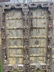 Panneaux de porte en bois massif antiques pour bureau à domicile, villa de luxe en plein air, meubles de cuisine, design sculpté à la main - Product Image 5
