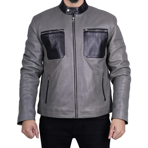 Nueva chaqueta de cuero de moda de alta calidad hecha a medida precios razonables chaquetas de cuero de hombre transpirable de talla grande - Product Image 1