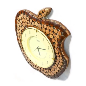 Antique-Style Big Size Wooden Apple-Shaped <b>Wall</b> <b>Clock</b> Luxury Quartz Handcrafted Number <b>Living</b> <b>Room</b> Bedroom <b>Wall</b> Decor Alarm - Product Image 2