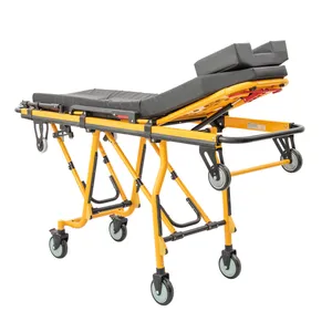 Portable 911 Auto Loading Ambulance Stretcher Trolley Hospital Bed Medical Emergency Rescue Patient Transfer Stretcher