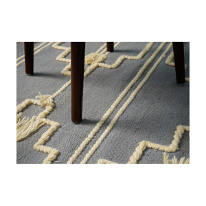 Tapis Boho en peluche en laine tissée à la main de haute qualité tapis fait main moderne avec Inspirations tribales lavable taille personnalisable décor à la maison - Product Image 1