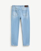 Pantalon en jean décontracté pour homme, coupe slim, jambe droite, design 3D, respirant, en coton délavé chimiquement, taille mi-haute, fabrication vietnamienne
