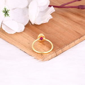 925 Sterling argent massif rose Jade fait à la main concepteur jaune plaqué or réglable bijoux femmes cadeau anneau bijoux personnalisés - Product Image 6