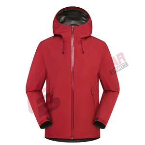 OEM Customized Lightweight Waterproof <b>Zip</b>-<b>up</b> Winter Windbreaker <b>Jacket</b> for Men High Street Stand Hood Embroidered Splicing Front - Product Image 1