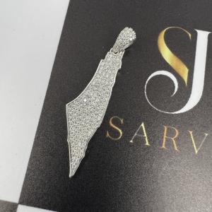 Iced personalizado nombre inicial letra S925 plata fina colgantes VVS Moissanite diamante Hip Hop colgante oro blanco lujo fino - Product Image 4