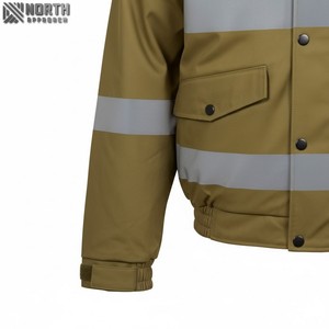 Chaqueta DE SEGURIDAD OEM, chaqueta de invierno de alta visibilidad, protección de seguridad en el trabajo, sudadera impermeable reflectante, construcción ligera de invierno - Product Image 5