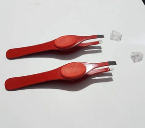 Trending Mejor Precio al por mayor Pinzas para desplumar el cabello de las cejas Pinzas impresas recubiertas de papel de lujo con logotipo personalizado - Product Image 2