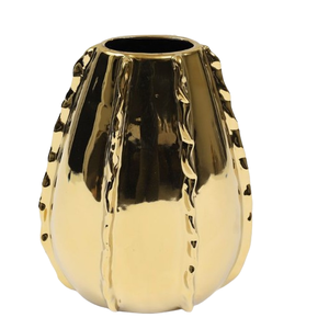 Maceta con acabado dorado de tamaño mediano, maceta decorativa de Metal, decoración de entrada para fiesta de boda hecha por India - Product Image 6