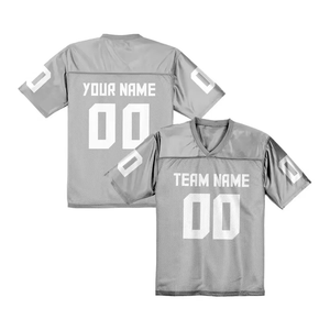 WAG style football fashion vintage plain grey American Football jersey limited edition jersey custom team name & logo jersey - Product Image 1