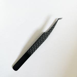 Pinces à épiler professionnelles en acier inoxydable argenté de qualité supérieure, durables, pour extensions de cils, maquillage, logo personnalisé - Product Image 4